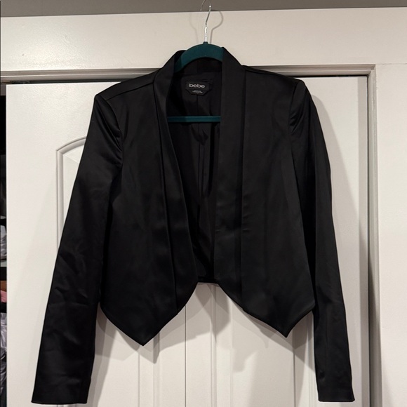 bebe Jackets & Blazers - Bebe Women's Elegant Black‎ satin Suit blazer small